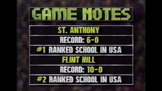 #1 St. Anthony vs. #2 Flint Hill - 1989 King Cotton Classic Tournament