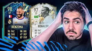 JUNTEI RONALDINHO E BENZEMA 98 E NINGUÉM SEGUROU OS DOIS! FUT DRAFT FIFA 22