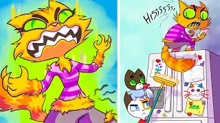 New Cute Cat Family Webcomics Daily But Not Cute Endings #6 | LOL Comics DUB