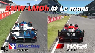 iRacing VS Assetto Corsa RSS BMW LMDh - Which one gets around le mans faster ??