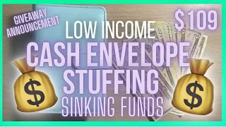 $109 LOW INCOME CASH ENVELOPE STUFFING | LOW INCOME BUDGET | CASH STUFFING| SINKING FUNDS (CLOSED)