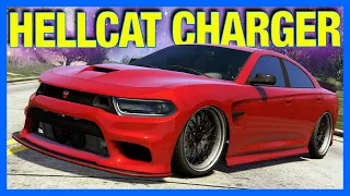 GTA 5 Online : Dodge Charger Hellcat Customization!! (GTA Bravado Buffalo STX)