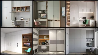 Modern Wardrobe Design with Study Table || Cupboards Collection for Bedroom