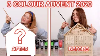 TWIN TELEPATHY 3 COLOR PAINT *DIY Advent Calendar Makeover Challenge 2020 | Ruby and Raylee