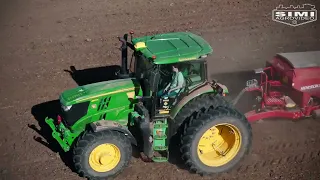 Egyedi megjelenésű John Deere 6195R + Horsch Maestro 8 CV - Napraforgó vetés 2024