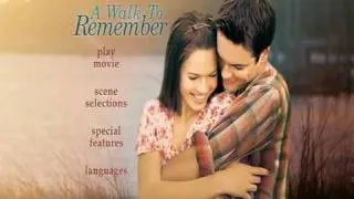 A Walk To Remember DVD Menu