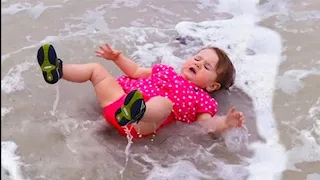 Try Not To Laugh - Funniest Babies on the Beach | Pew Baby