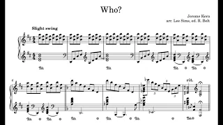 Who? (1925) - Lee Sims - piano roll transcription