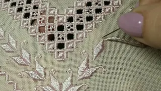 Продовження відшиву, рахункова гладь, хардангер./ Hand embroidery/