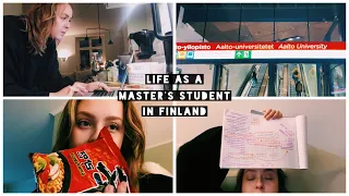 life as a master's student in finland // open uni exam, work, sad uni food