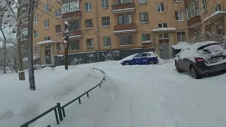 Снегопад Москва 04.02.2018