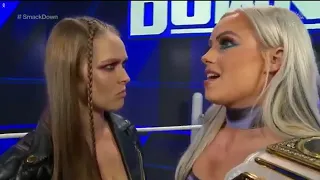 Ronda rousey liv morgan backstage face to face SD 7/22/22