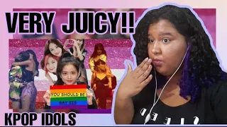 FEMALE IDOLS FEEDING THE LESBIANS (MOST LIKE "THINGS THAT REINFORCE MY GAY TASTES") | REACTION