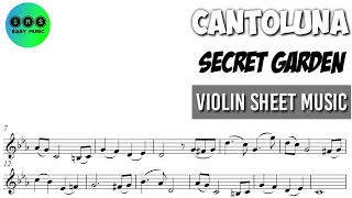 Karaoke || Cantoluna - Secret Garden || Violin Sheet Music