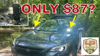 How to Install LED Pod Flood Lights using LP Aventure Hood Brackets on a Subaru Crosstrek XV