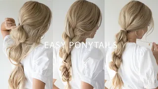 HOW TO: BRAIDED PONYTAIL HAIRSTYLES 👱🏻‍♀️ Everyday Hairstyles