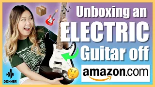 Unboxing An ELECTRIC Amazon Guitar! 🎸 Made for PROS?! 🙈 (Donner DST-400 First Impressions & Demo)