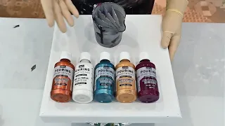 FLUID ART: How to Make BEAUTIFUL and EASY Painting with READY-TO-POUR Paints I Split Cup Pour