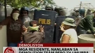 24 Oras: Mga residente sa Taytay, Rizal, nanlaban sa demolition team pero 'di umubra