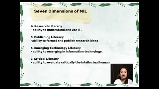 SEVEN DIMENSION OF MIL (Advantage and Disadvantage of Media)