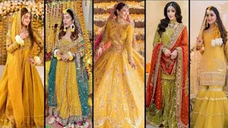 Bridal Mehandi Dress designs 2024 ❤️ | Mayoun Haldi Mehndi dress design for bride | Bridal dresses