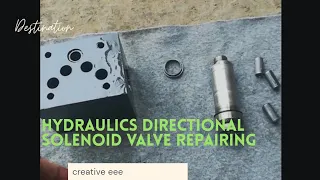 hydraulics directional solenoid valve repairing