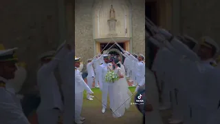 navy ceramonial wedding