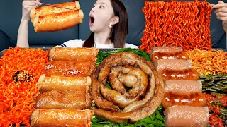 통대창 & 곱창 🔥 불닭볶음면 직접 만든 소떡소떡 먹방 Crunchy Beef Intestines Deachang Buldak Noodles Mukbang ASMR Ssoyoung