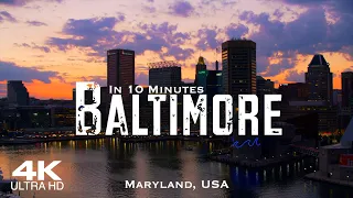 BALTIMORE 🇺🇸 Drone Aerial 4K Maryland | USA United States of America 2024