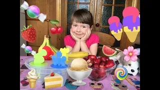 How to make fruit hand made ICE CREAM / Marichka Lisichka VLOG - video for children