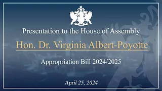 Hon. Dr. Virginia Albert Poyotte  Debates the 2024/25 Appropriations Bill