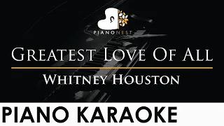 Whitney Houston - Greatest Love Of All - Piano Karaoke Instrumental Cover with Lyrics