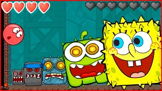 Red Ball 4 VS All Bosses with mod for Om Nom Stories.All Levels.Красный шарик с модом на ам ням