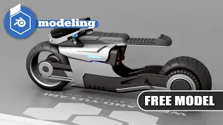 Blender  concept motorbike  modeling tutorial free download