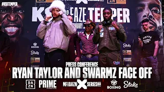 Ryan Taylor and Swarmz FACE OFF at KSI vs Faze Temper press conference | Misfits Boxing