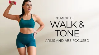 30 MIN WALKING EXERCISE FOR WEIGHT LOSS | UPPER BODY STRENGTH AND STUBBORN BELLY FAT