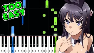 Fukashigi no Carte - Seishun Buta Yarou wa Bunny Girl Senpai no Yume wo Minai ED - EASY Piano