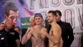 CARL FROCH v GEORGE GROVES - THE OFFICIAL WEIGH IN /  BATTLE OF BRITAIN