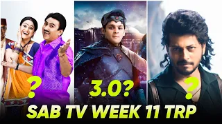 Sab Tv Week 11 TRP - Baalveer 3 - sab tv week 11 TRP #SAB