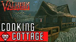 Valheim | How to Build a Cooking Cottage | Beginner Builds | Gameplay | Guide