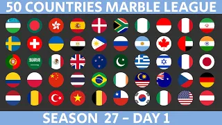 50 Countries Marble Race League Season 27 Day 1/10 Marble Race in Algodoo