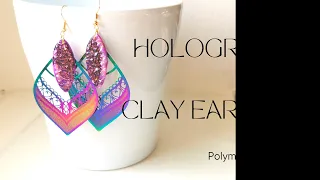 Holographic Boho clay earrings tutorial (using Beebeecraft supplies)