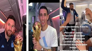 Argentina fly back home for celebration parade | YA GANAMOS LA TERCERAAA |  Argentina celebration