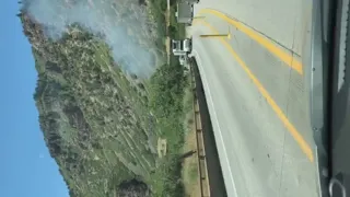 RAW: Fire burning along I-70 near Glenwood Springs