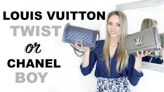 LOUIS VUITTON TWIST OR CHANEL BOY || HANDBAG COMPARISON || PRICE, QUALITY + WHAT FITS INSIDE