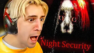 This Game Was TOO SCARY! xQc Plays Night Security