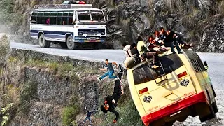 😱 🚨Most Dangerous Mountain Roads: Bus and Truck Driving Skills & Fastest Heavy Equipment Operator 🔥