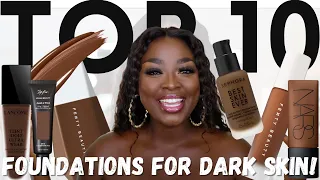 TOP 10 FOUNDATIONS FAVORITES FOR DARK SKIN FULL COVERAGE MATTE SATIN FINISH DRUGSTORE | Mena Adubea