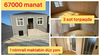 (Satıldı!!!)Saray qəsəbəsində Mərkəzdə  3 sot torpaqda həyət evi təcili satılır. 0508740416