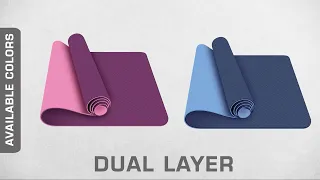 TPE Eco Friendly Dual Layer Yoga Mat, 6 mm II Strauss